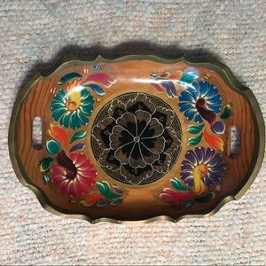 🌷Handpainted Wooden Tray